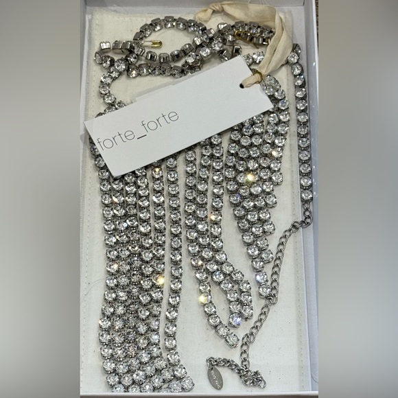 FORTE FORTE Crystal Embellished Belt NIB